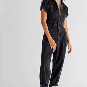 FREE PEOPLE Denim MARLA Coverall Jumpsuit